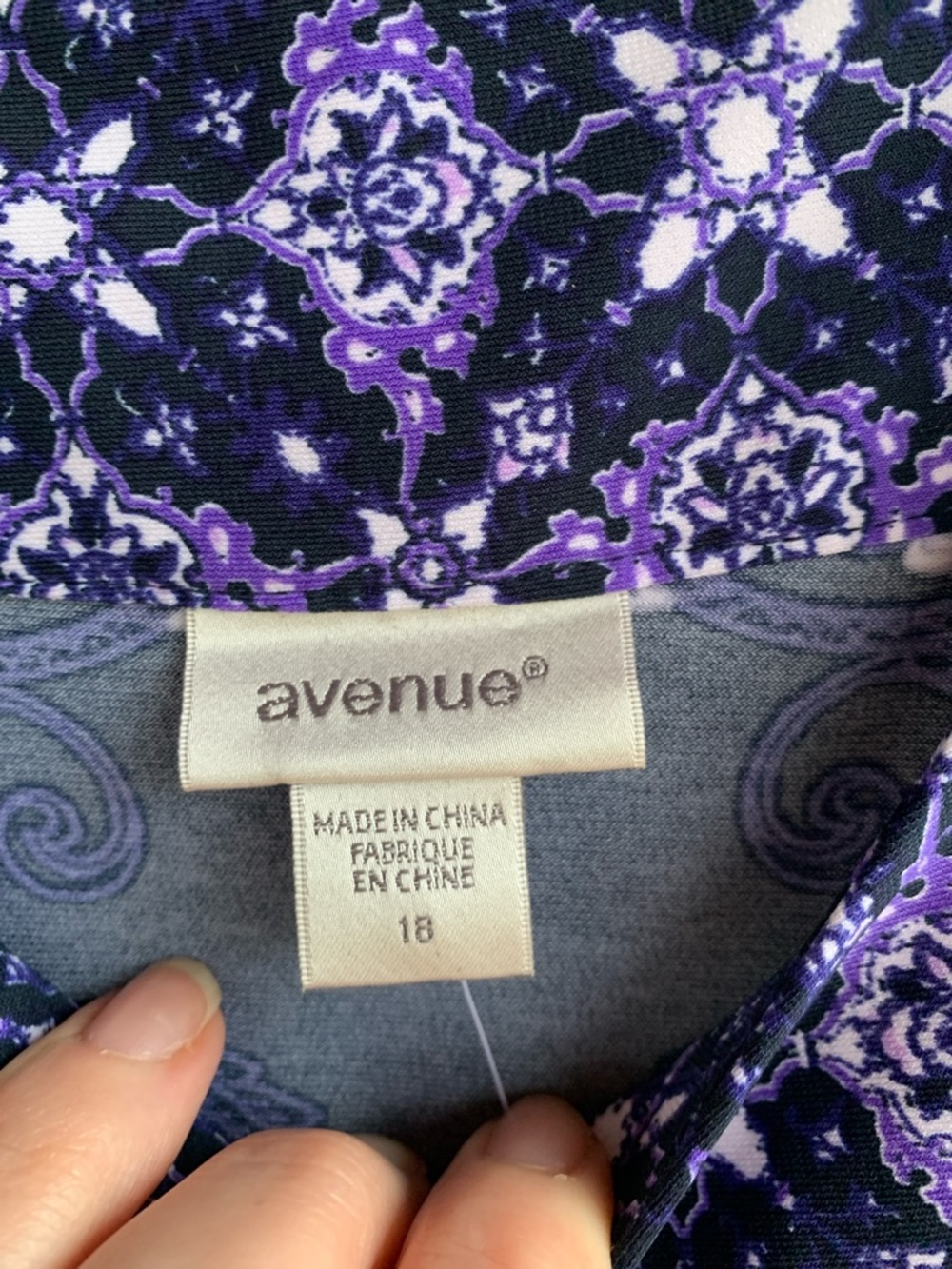 Avenue Purple and Black Paisley Medallion Tunic Tank - Picture 2 of 5